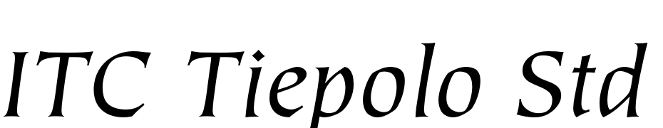 ITC Tiepolo Std Book Italic Yazı tipi ücretsiz indir